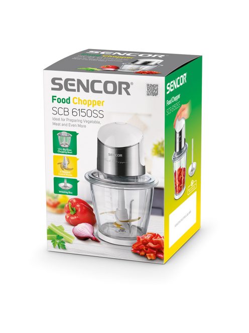 Чопър SENCOR SCB 6150SS-EUE3, 800W, 4 титанови остриета, Сив - Код G5529