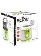 Фритюрник SAPIR SP 1980 DF, 1300W, 2 литра, Фиксиран съд с незалепващо покритие, Бял/зелен - Код G8321