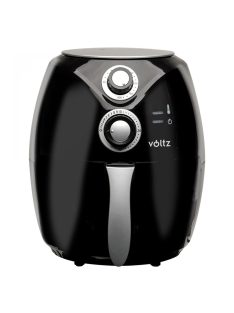   Фритюрник с горещ въздух Air Fryer Voltz/Rosberg V51980C, 1600W, 2.6 литра, 80°C~200°C, Таймер, Черен - Код G8357