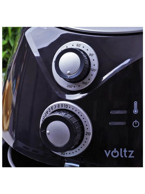 Фритюрник с горещ въздух Air Fryer Voltz/Rosberg V51980C, 1600W, 2.6 литра, 80°C~200°C, Таймер, Черен - Код G8357