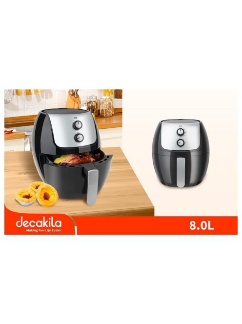 Фритюрник DECAKILA Air Fryer, 8 L, 1800 W, Черен - Код G8707