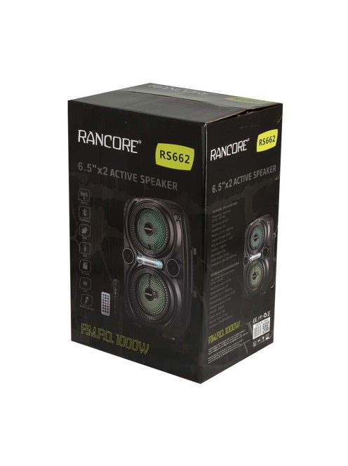 Активна тонколона Rancore RS662, 10W, Микрофон, Черен - Код G8741