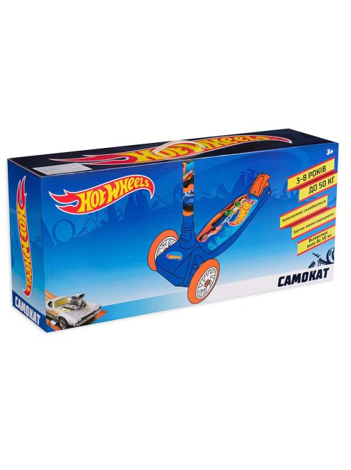 Детска тротинетка Camokat Hot Wheels, С фар, 3 гуми - Код W5443