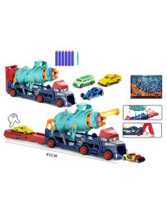   Детски автовоз с катапулт, 3 коли и оръдие EmonaMall - Код W5460